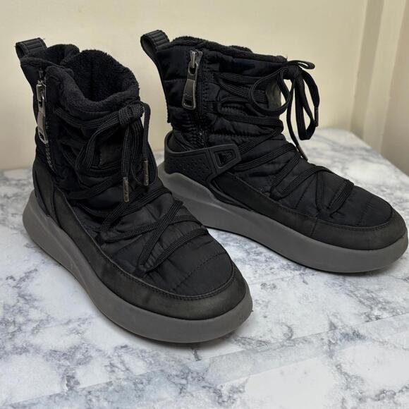 PAJAR Exian Waterproof Winter Black Boots Faux Fur Lined Snow Black 8–8.5 - Picture 2 of 9